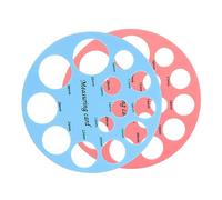 Toddmomy 2 pièces Règle Circulaire pour Mesure de Mamelons Femme Outil Flexible et pour Tétine et Flasque Tire Lait Compact et Rose et Bleu