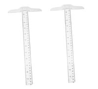 Toddmomy 2 pièces Règle T Transparente Plastique avec Échelles et Outil de Mesure Précis pour Étudiants Dessin et Traçage à Angle Droit