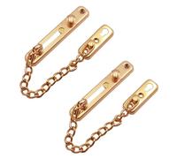 Toddmomy 2 pièces Serrure Chaîne Porte Acier Inoxydable Anti-vol Verrouillage Sécurité pour Maison et Hôtel Protection Renforcée sans Perçage Finition Dorée
