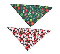 Toddmomy 2 Pièces Serviette Triangle pour Animaux de Compagnie Bandana Animalier Chic Accessoire pour Animal de Compagnie pour Chien Chiot Foulard Bavoirs Bavoir bave de Chien de noël
