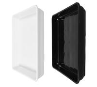 Toddmomy 2 Pièces Soucoupe Carrée pour Pots de Fleurs, Bac à Eau | Récupération des Gouttes, Bords Relevés et Surface Lisse, pour Pots et Plantes en Extérieur Appui