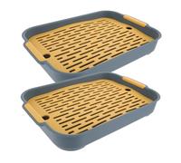 Toddmomy 2 pièces Toilettes pour Animaux Bac à Litière pour Cobayes Hamsters et Chinchillas Pan de Toilette Renversement Design Pratique et Couleur Vive