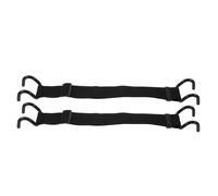 Toddmomy 2 Pièces Verrou à Double Griffe, Sangle Réglable Noire | Métal et Nylon, Surface Anti-uv, Clips de Blocage, Usage Extérieur pour Bacs Roulants et Compost