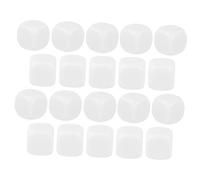 Toddmomy 20 Pièces Dés Vides de Dés Imprimables et Écrits Accessoires de Jeu pour Enseignement et Bricolage Surface Lisse et Facile à Personnaliser