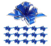 Toddmomy 20 Pièces Nœud Présent à Tirer 7 Pouces, Plastique Bleu | Décoration D’anniversaire Noces, Maintien Sûr, Montage Simple, Style Ruban Frisé pour Boîtes et Bouquets