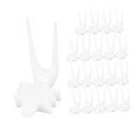 Toddmomy 20 Pièces Oiseau avec Fourchette à Fruits mangeoire à Oiseaux sur Pied en Plein air Bird Feeder mangeoires pour Oiseaux brochette de Fruits Oiseau Perroquet Cage à Oiseaux Blanche