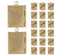 Toddmomy 20 Pièces Pendentifs Montre à Gousset en Cuivre, Décoration Miniature Rectangulaire, Style Ancien Classique, pour Paquet à Main et Création de Bijoux
