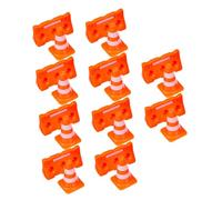 Toddmomy 20 pièces Set de Jouets Signalisation Miniature Plastique pour Garçon Fille Cônes et Barricades Orange Panneaux de Circulation Éducatifs pour Développement des Compétences et Jeu