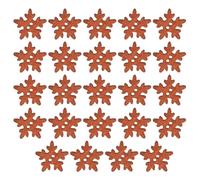 Toddmomy 200 Pièces Boutons de Noël en Bois Marron à Flocon, Bricolage | Deux Trous, Surface Lisse et Bords Sûrs, pour Paquet, Paquet à Dos et Feutrine