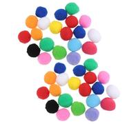 Toddmomy 200 Pièces Décoration Balle de Boule floue Assortiment de à Pompons Bracelets Breloques Pompons des feuilletées Mini Pompon Polyester
