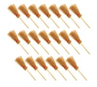 Toddmomy 20Pcs Maison De Poupée Mini Balai Décoration Suspendue: Miniature Halloween Sorcière Balai Artisanat Décoration Sorcier Sorcières Accessoire pour Fournitures De Fête