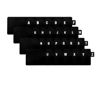 Toddmomy 26 séparateurs en plastique pour disques vinyle, séparateurs | Accessoires de rangement en vinyle noir à faire soi-même, avec alphabet, pour livres, albums, dossiers, disques vinyles et