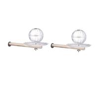 Toddmomy 2ensembles Foraging System De Jouets Éducatifs pour Perruches avec Boule Et Perchoir Stimulez Intelligence De Oiseau