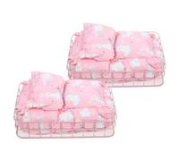 Toddmomy 2ensembles Lits Hamster Suspendus Métal Rose avec Motif Lapin Hamac Douillet pour Cage Confortable Et Chaud pour Cochons Et Petits Animaux