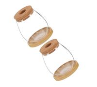 Toddmomy 2ensembles Pot De Fleurs Hydroponique Verre avec Base Bambou Vases De Multiplication pour Plantes Intérieur Design Compact pour Décoration De Bureau