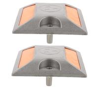 Toddmomy 2pièces Balises De Signalisation Réfléchissantes Aluminium pour Allées Et Voies Accès Réflecteurs Urgence Bord De Route