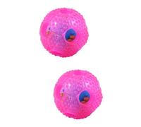 Toddmomy 2pièces Balle Distributrice De Friandises Interactive Caoutchouc pour Chien Jouet à Mâcher Rose