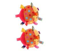 Toddmomy 2pièces Balles Peluche Sensorielles Pour Garçon Fille Avec Étiquettes Colorées Et Interactif Jouets Éducatifs Montessori Pour Nourrissons