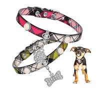 Toddmomy 2pièces Colliers Décoratifs Réutilisables pour Et Chiens Accessoire Élégant avec Pendentifs Forme De Patte Et Os pour Confort Optimal Parfait pour Photos Événements
