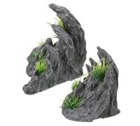 Toddmomy 2pièces Décoration De Réserve Aquatique Ornement De Pierre pour Aquarium Et Aménagement Paysager Accessoire De Simulation De Rocaille pour Poissons pour Maisons Et Bureaux