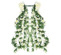 Toddmomy 2pièces Guirlande Fleurs Artificielles Suspendues Soie Réutilisable Décor Mariage Salon Bureau Styles Naturel Réaliste