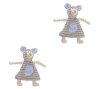 Toddmomy 2pièces Jouet Peluche Squeaky pour Chiens Jouet De Résistance Morsure Et Interaction Bleu pour Éviter Ennui Et Protéger Vos Meubles