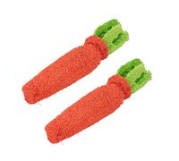 Toddmomy 2pièces Jouets à Mordre Loofah pour Rongeurs Et Chiens Carottes Naturelles pour Nettoyage Et Amusement