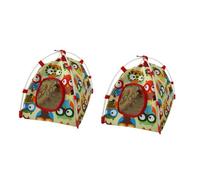 Toddmomy 2pièces Maison De Tente pour Oiseau Tissu Canvas Nid pour Perroquet avec Coussin Chat Hibou Accessoires pour Animaux De Compagnie Chaud Et Confortable