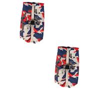 Toddmomy 2pièces Manteau De Pluie Camouflage pour Chien Vêtement Imperméable Et Coupe-Vent pour Animaux De Compagnie Rouge Camouflage