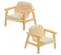 Toddmomy 2pièces Miniature Décoratif pour Maison De Poupée Meubles Miniatures Style Vintage De Fauteuils Canap