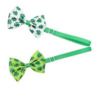 Toddmomy 2pièces Nœuds Délicats pour Animaux De Compagnie Accessoires De Décoration pour Chats Et Chiens Thème Saint-Patrick Couleurs