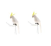 Toddmomy 2pièces Ornement Décoratif De Jardin Mousse Oiseau Perroquet Simulé Réaliste Décoration Colorée Pour Intérieur Et Extérieur Parfait Pour Embellir Votre Espace
