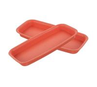 Toddmomy 2pièces Soucoupe Rectangulaire pour Pots De Fleurs Rouge Brique Plateau Collecteur Eau Anti-Fuite pour Plante Support Pratique pour Jardinières Intérieur Et Extérieur