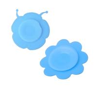 Toddmomy 2pièces Ventouse Pour Bol De Garçon Fille Et Tapis Silicone Antidérapant Double Face Pour Vaisselle Garçon Fille Facile à Apprendre Bleu Et Fleur