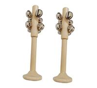 Toddmomy 2pièces Wooden Stick Bells Musical for Cognitive Development and Early Learning