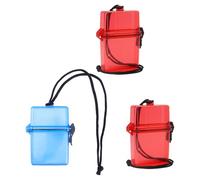 Toddmomy 3 Boîtes Boîtier Étanche Scellé Boîtier Extérieur Mallette De Survie Hermétique Étui De Rangement pour Écouteurs Porte-Badge Intelligent Bord De Mer en Plastique Coffre à Pêche