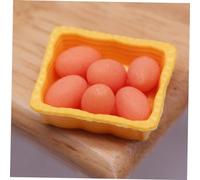 Toddmomy 3 Ensembles Mini Egg Toys with Craft Baskets for Doll House Kitchen Realistic Easter Eggs Decoration for Micro Landscape and Photo Props