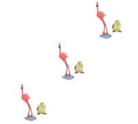 Toddmomy 3 Ensembles Ornements De Flamants De Perroquet Jouets D'éveil Modèle Oiseau Imitation Oiseau pour Enfants Parure Oiseau Animal Modèle Animal Vif PVC 2 Pièces * 3