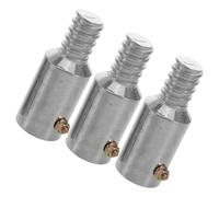 Toddmomy 3 Pièces Adaptateur de Manche de Balai Embout de Connecteur Fileté Léger et Stable en Alliage D'aluminium Argenté pour Manches en Bois et Fer, pour Nettoyage Domestique
