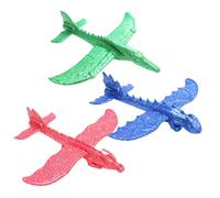 Toddmomy 3 Pièces Avion en Mousse Epp à Lancer à La Main Jouet Avion pour Garçon Fille Planeur De Manœuvre Ptérosaure Et Dragon Chinois Lot de Modèles