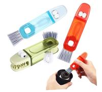 Toddmomy 3 Pièces Brosse Nettoyage Bouteille Ergonomique Double Embout Brosse Détail Couvercle pour Bouteilles et Kettles Portable et Polyvalente