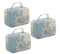 Toddmomy 3 Pièces Caisse de Rangement Boã®Tes de Stockage Makeup Box Valise étui de Voyage pour Cils Petit Faux Cils Support de Stockage de Cils Organisateur d'articles Divers rétro Le Fer