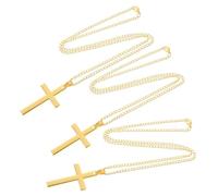 Toddmomy 3 pièces Collier Croix Plaqué Or Plastique Lot de Pendentifs Croix Unisexes Accessoires Mode pour Femmes et Élégant et Confortable
