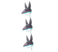 Toddmomy 3 Pièces de Cheval protège-Oreilles en Tricot taon de sécurité Masques Anti-Mouches Filet d'oreille de Cheval Housse de Cheval Bonnet de Cheval Polyester