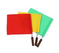 Toddmomy 3 pièces Drapeaux de Signalisation de Sécurité Signal de Commandement avec Poignée Antidérapante pour Arbitres et Courses