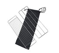 Toddmomy 3 Pièces Ensemble en Mailles grillées en Acier Inoxydable Grille Barbecue Accessoires de Grill Barbecue Support de Kebab de Barbecue Rack de grillade Nets de grillade Noir