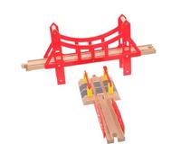 Toddmomy 3 Pièces Jouets Bois pour Garçon Fille Circuit de Train Modulaire avec Ponts Construction pour Développer Imagination Motricité des Garçon Fille