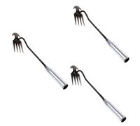 Toddmomy 3 Pièces Main de Jardinage à Nouveau Devoir pelouses désherbage Râteau déracinement Outils de Jardinage Main à Nouveau Outil de Weeder pour Le Jardin Acier