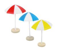 Toddmomy 3 Pièces Miniature Dollhouse Set Plastic Sun Umbrella Model for Micro Landscape and DIY Decoration