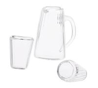 Toddmomy 3 Pièces Miniature Kettle and Tea Cups Set Mini House Decor for DIY Craft Realistic Simulation with Compact Design for Dollhouse Accessories